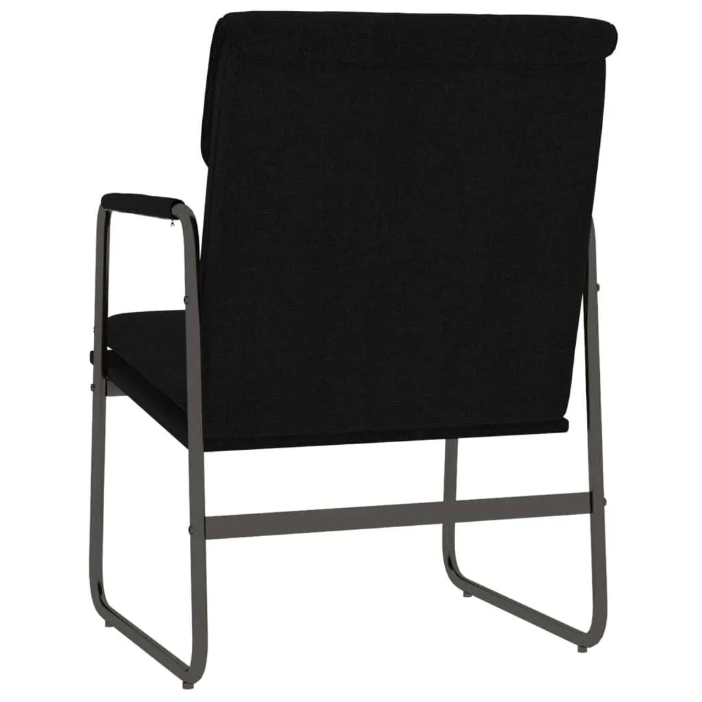 The Living Store Sedia lounge nera 55x64x80 cm in tessuto - 5