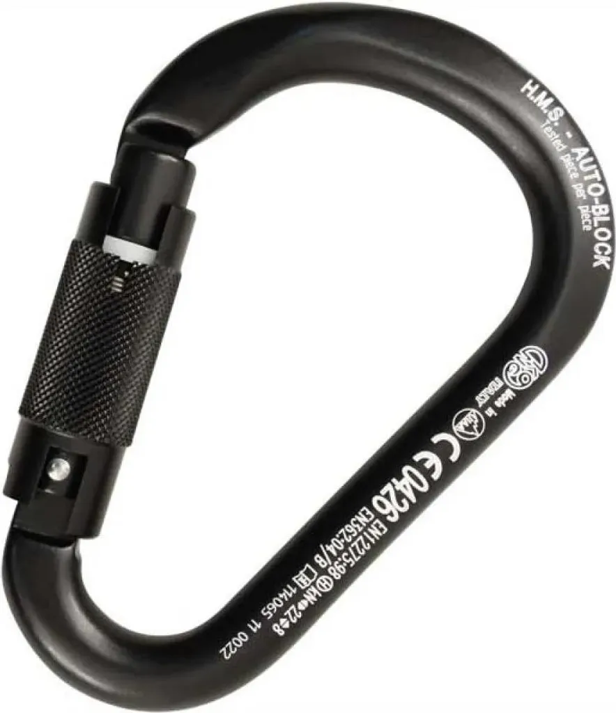 Mousqueton HMS Twist Lock Noir - Évitez les Erreurs de Verrouillage