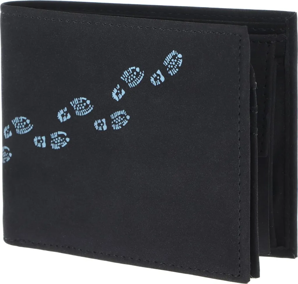 Idea Regalo: Portafoglio Oxmox RFID Cryptan Footsteps 2.0 Nero