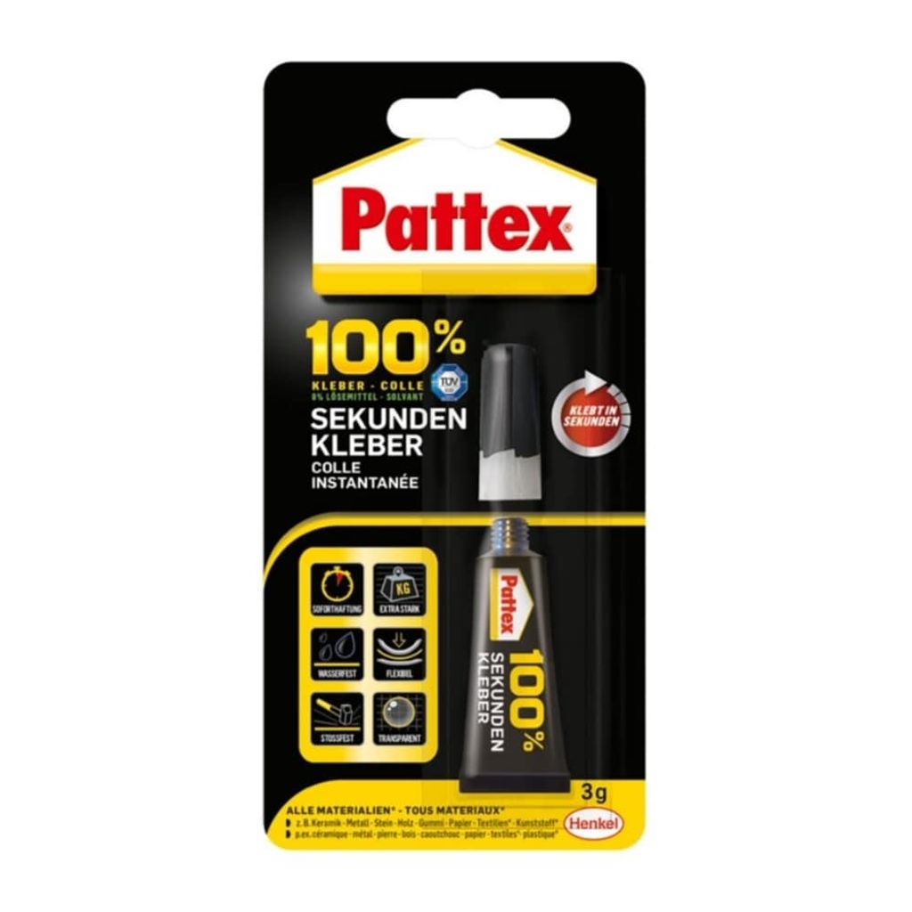 Pattex Sekundenkleber Extra Stark Lösemittelfrei Flexibel 3g