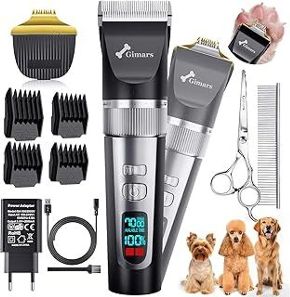 Gimars Tosatrice Cani 4 in 1 Gold Edition 7000 RPM Wireless
