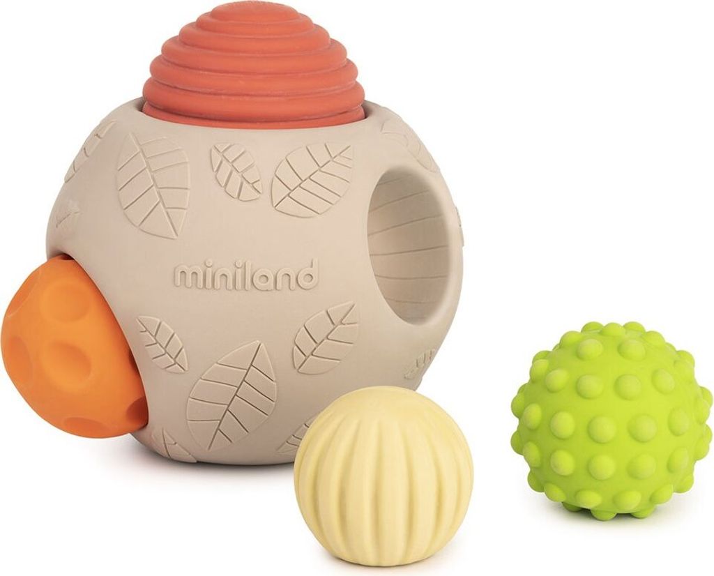 Miniland Gummibälle Set - langlebiges Spielzeug für Kinder