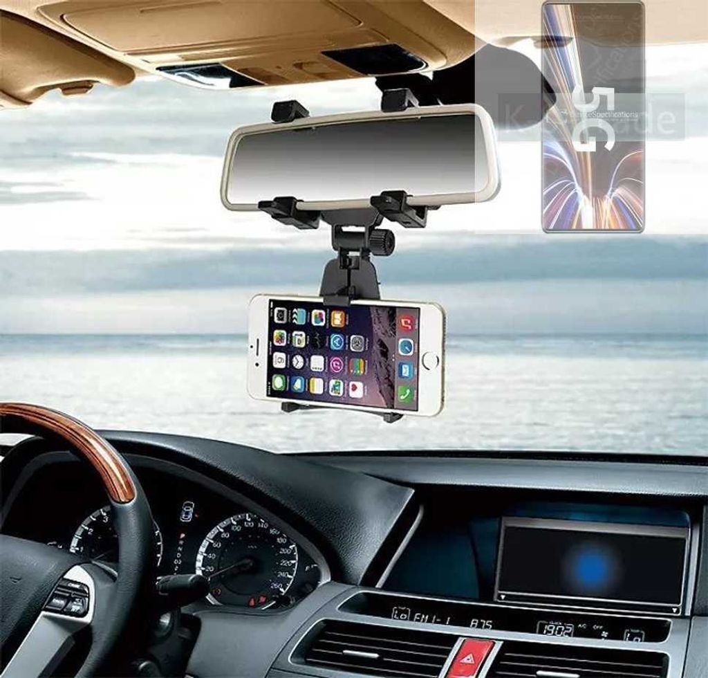 K-S-Trade Smartphone Halterung kompatibel mit ZTE Axon 40 Pro Rückspiegel Halterung schwarz Auto Halterung KFZ Halter