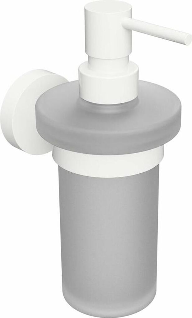 Wand-Flüssigseifenspender WHITE aus weißem Messing / 250ml BEMETA