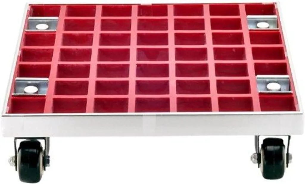 Support de plante sur roulettes mobilier à forme droite 50x35 cm