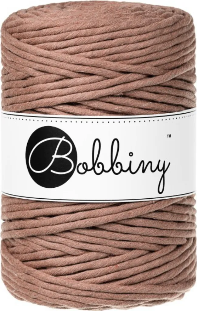 Fil Macramé 5mm Mocha Mossa Cord 100m Anti-Effilochage pour Nœuds Précis