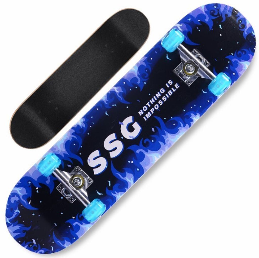 Skateboard mit Leuchtende max. Belastung 150 kg Ahorn für Produktbild 