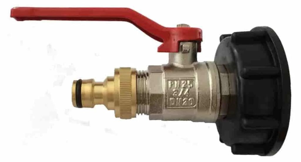 3/4" IG IBC Container S60 + raccord enfichable + robinet à Image du produit 