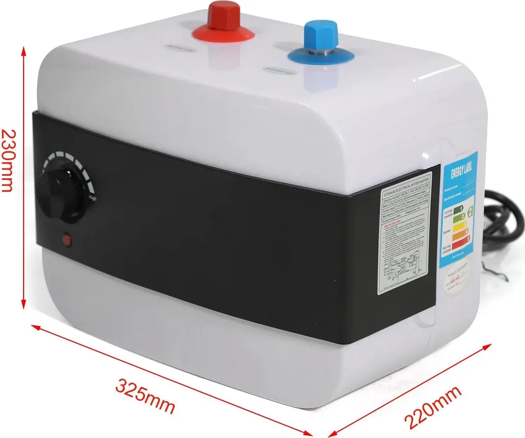Elettrico compatto, capacità 6L, potenza 1500W, impermeabile IPX4, scaldabagno