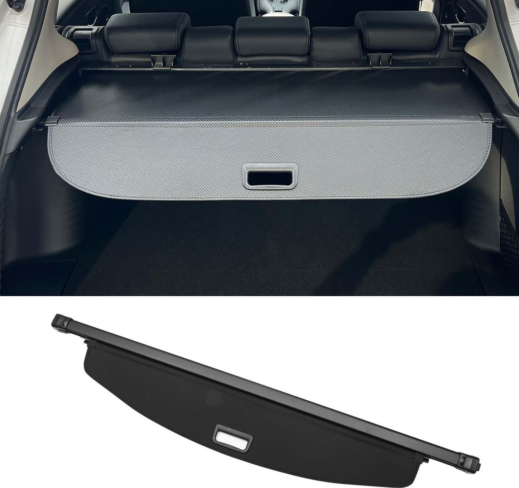 Kofferraum ausziehbare Ladungsabdeckung für Cadillac XT6 19-24 Heckklappenregal Gepäcksicherheitsabdeckung Schattierung, Canvas Gloss Black