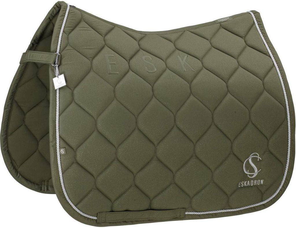 Eskadron Dressurschabracke Sparkle Classic Sports FS25 Schabracke Dusty Olive PD
