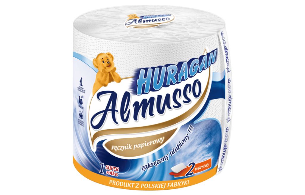 Almusso, Einzelrolle Papiertücher, Hurrikan Stärke Produktbild 