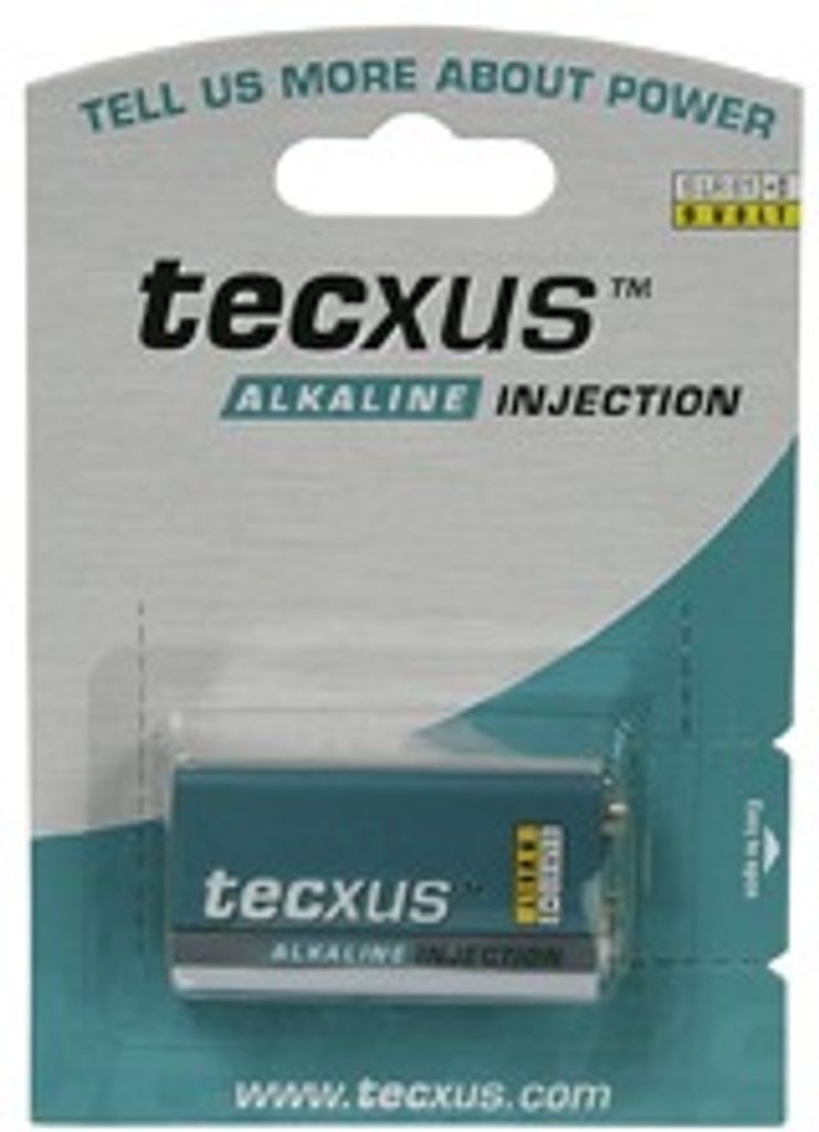 Tecxus Batterie Alkali 9-Volt Block, 1er Blister