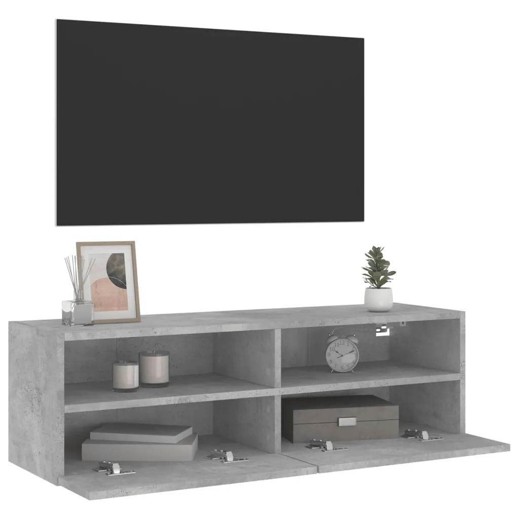 Maison Exclusive - Mobile TV grigio cemento 100x30x30 cm Materiale ligneo - 5