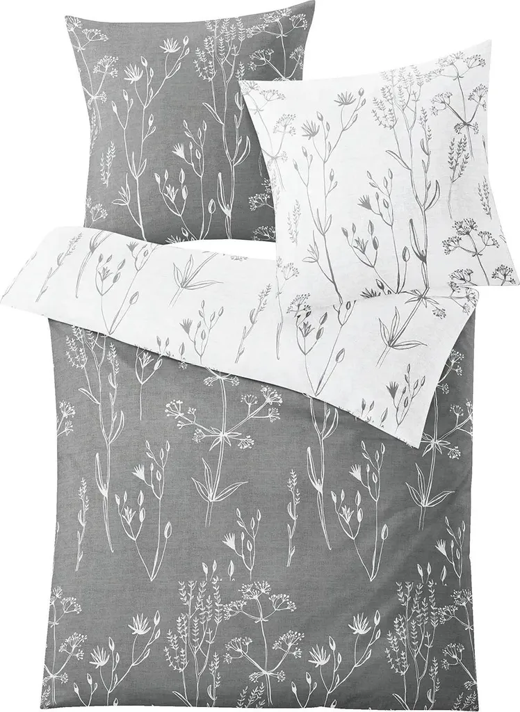 Linge de Lit Anti-Plis en Satin Kleine Wolke Savannah Gris 135x200