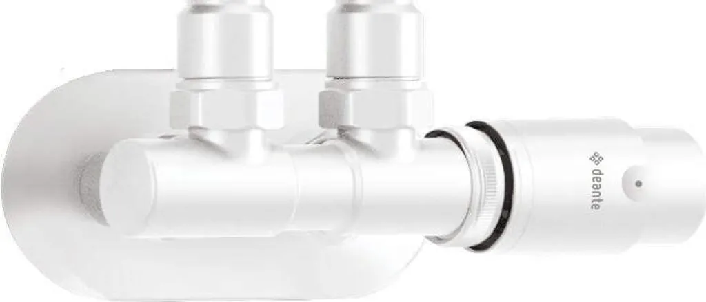 Robinet thermostatique équerre droite pour radiateur de salle de bain