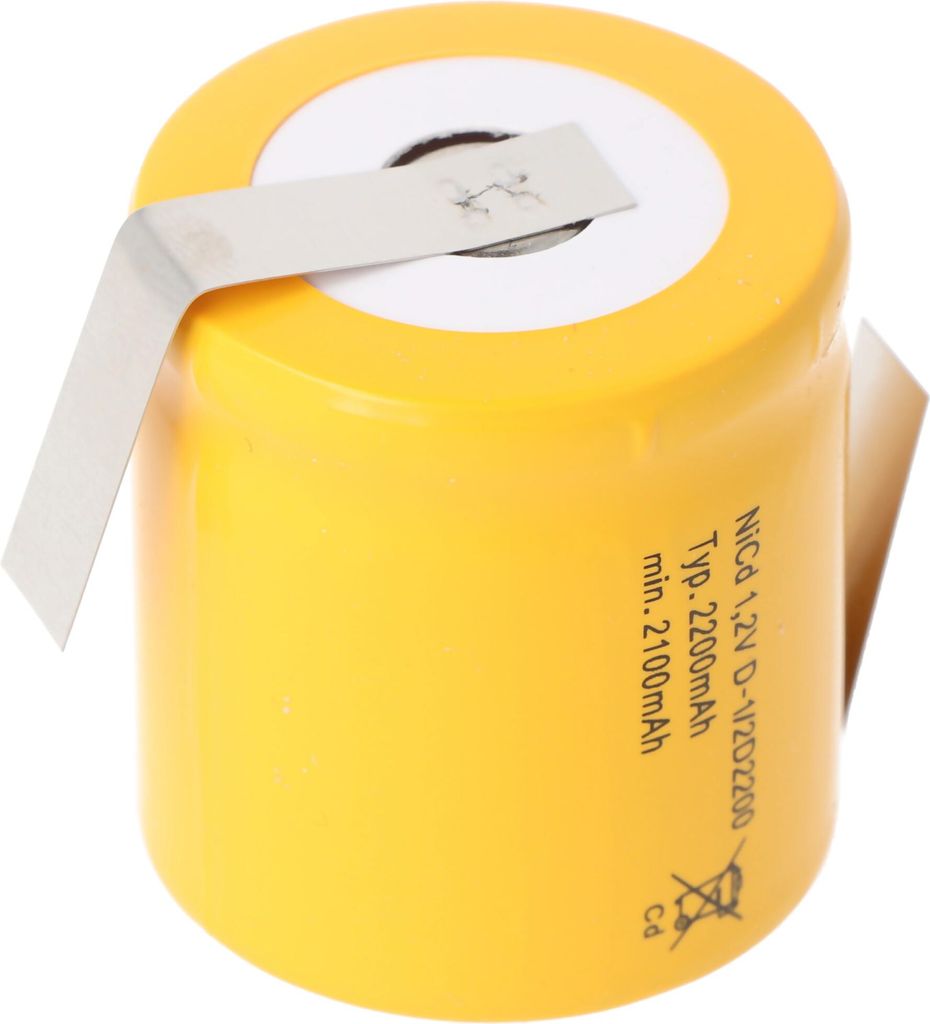 Saft VRE 1/2 D NiCd Akku Mono 1/2 mit Lötfahne in Z-Form