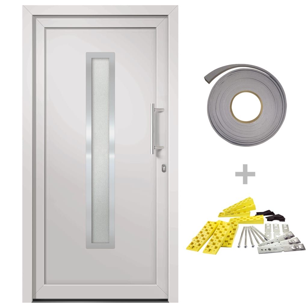 vidaXL Haustür Weiß 108x208 cm Produktbild 