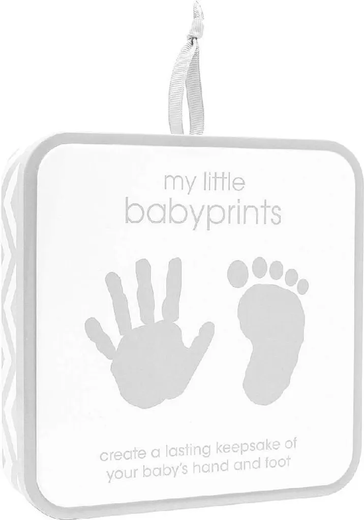 Kit Empreinte Bébé en Boîte Métallique Pearhead - Souvenir de Naissance