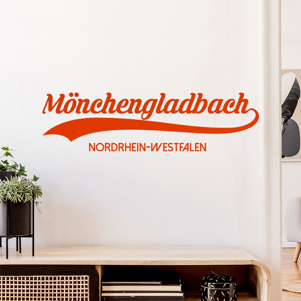 Mönchengladbach NRW Wandtattoo Wandaufkleber Wall Sticker - Dekoration, Küche, Wohnzimmer, Schlafzimmer, Badezimmer
