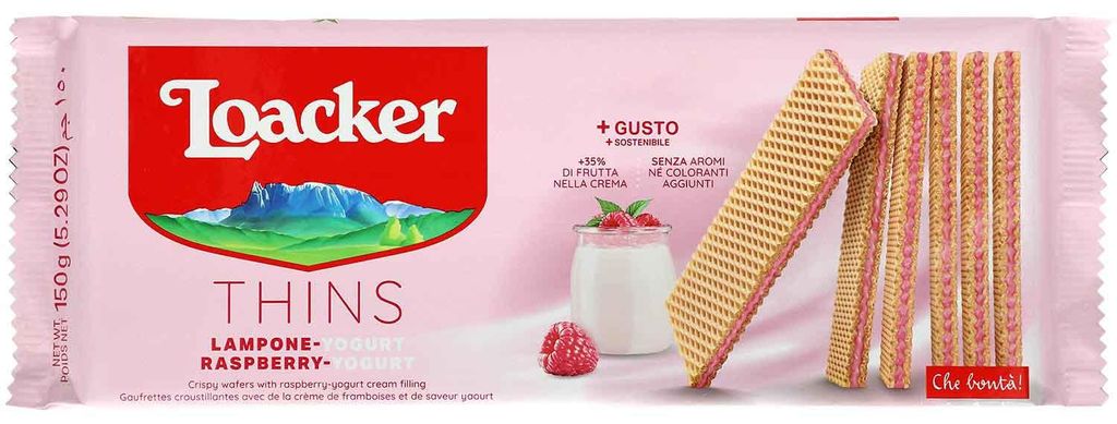 Loacker fetta di wafer allo yogurt al lampone con crema Immagine del prodotto 