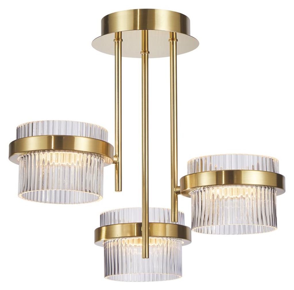 LED-Deckenleuchte 24W TIARA PND-77362-3-24W-GD Italux Produktbild 