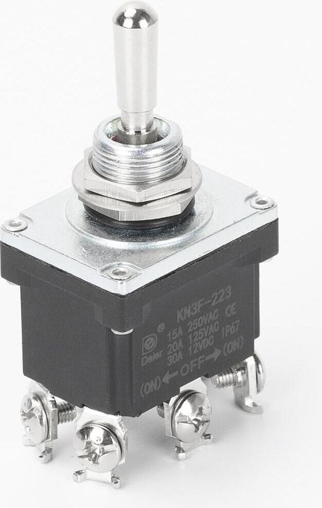 IP67 Wasserdichter Kippschalter 6 Pin, Momentan (EIN)-AUS-(EIN) rastet nicht ein