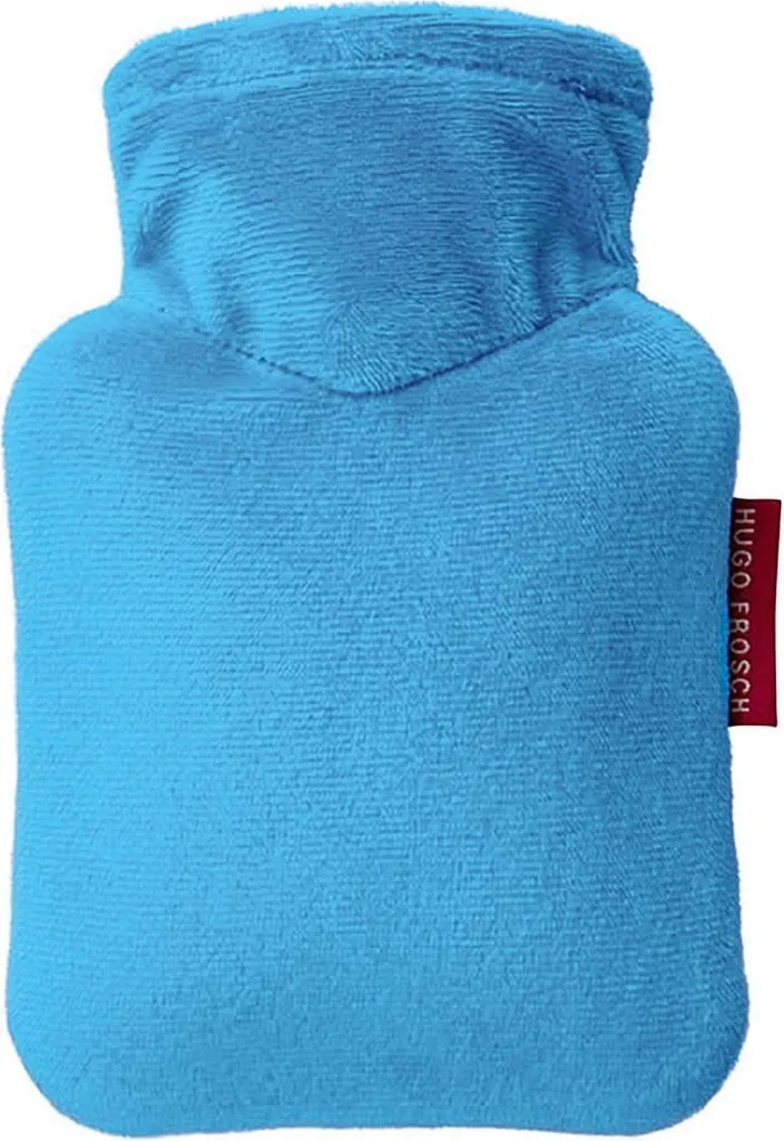 Petite bouillotte à eau 0,2l bleu d'eau Hugo Frosch pour mains et voyage