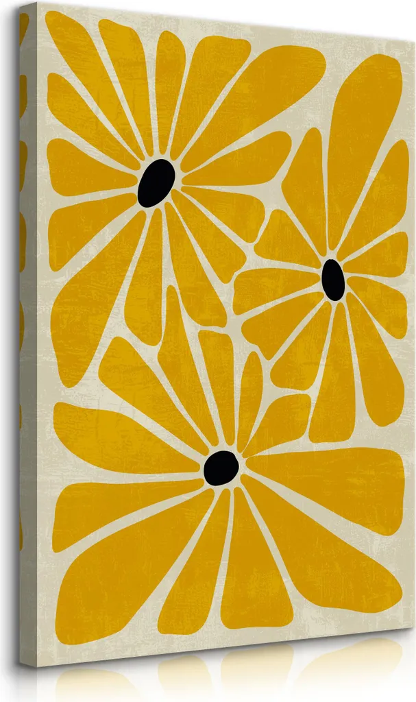 Quadro su Tela Fiori di Campo Boho 70x100 - Arredo Soggiorno Natura