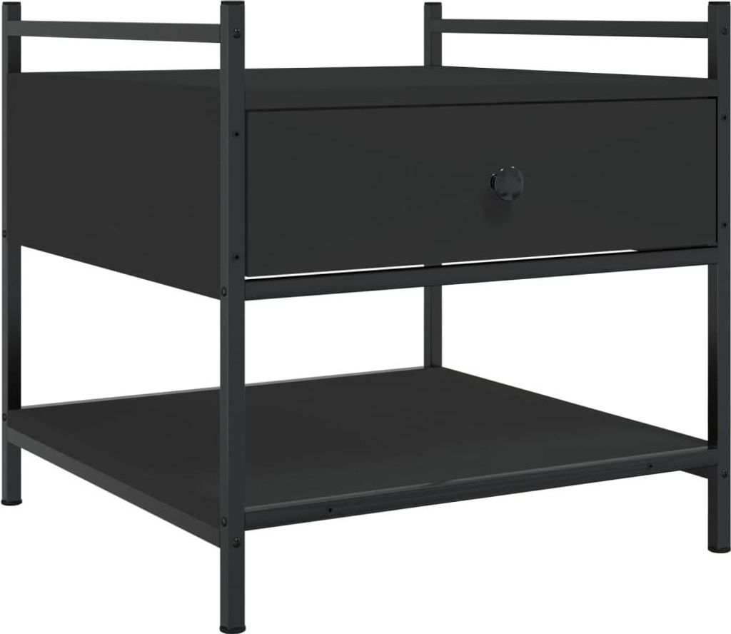 vidaXL Mesa de centro negra, 50x50x50 cm, fabricada en Imagen del producto 