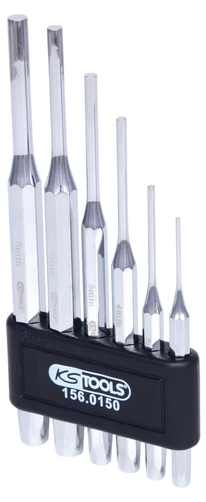 Jeu de chasse-goupilles KS Tools chromé brillant haute résistance - 6 pcs