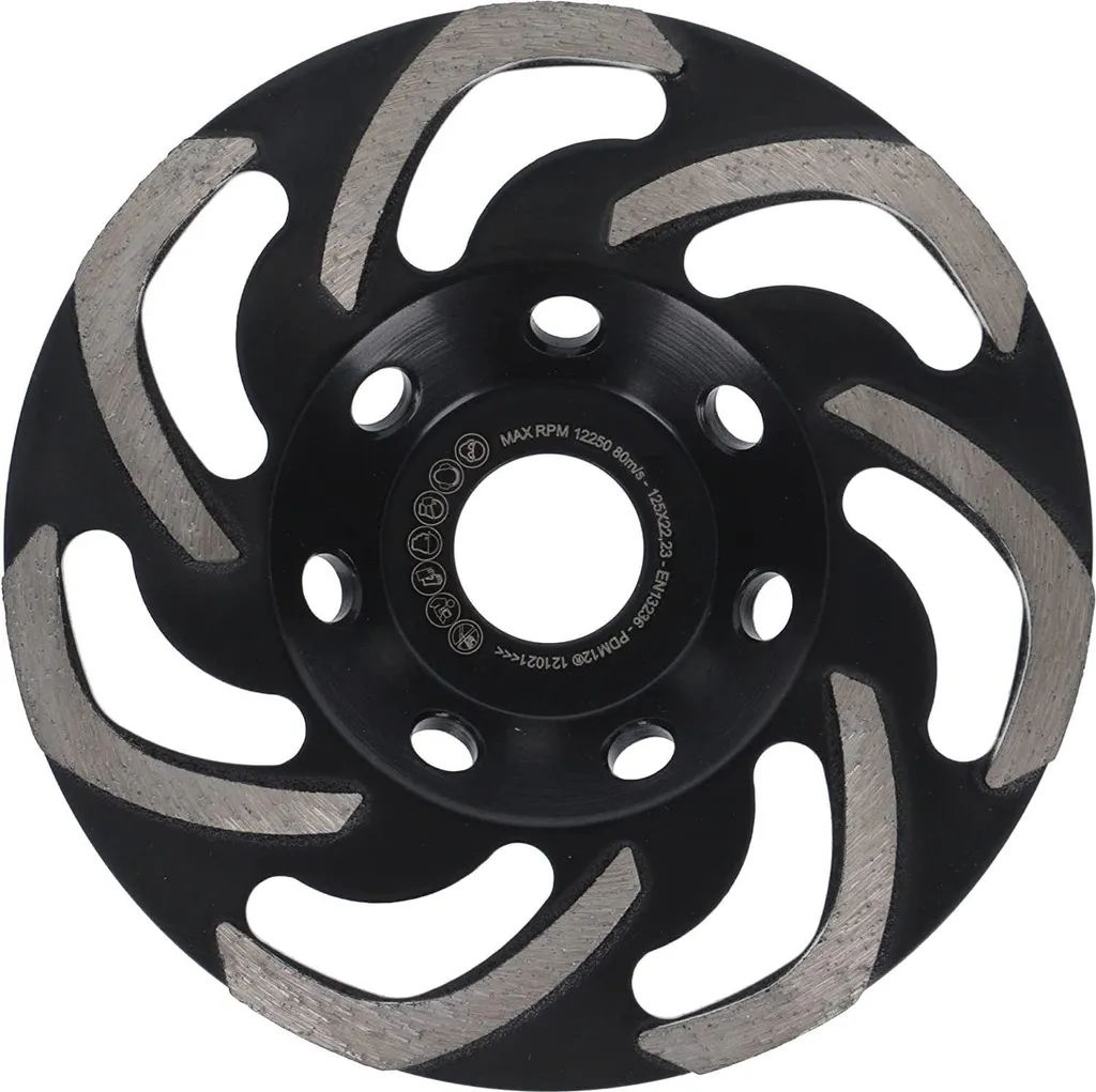 Meule diamantée béton 125 mm pour éliminer les bosses du sol