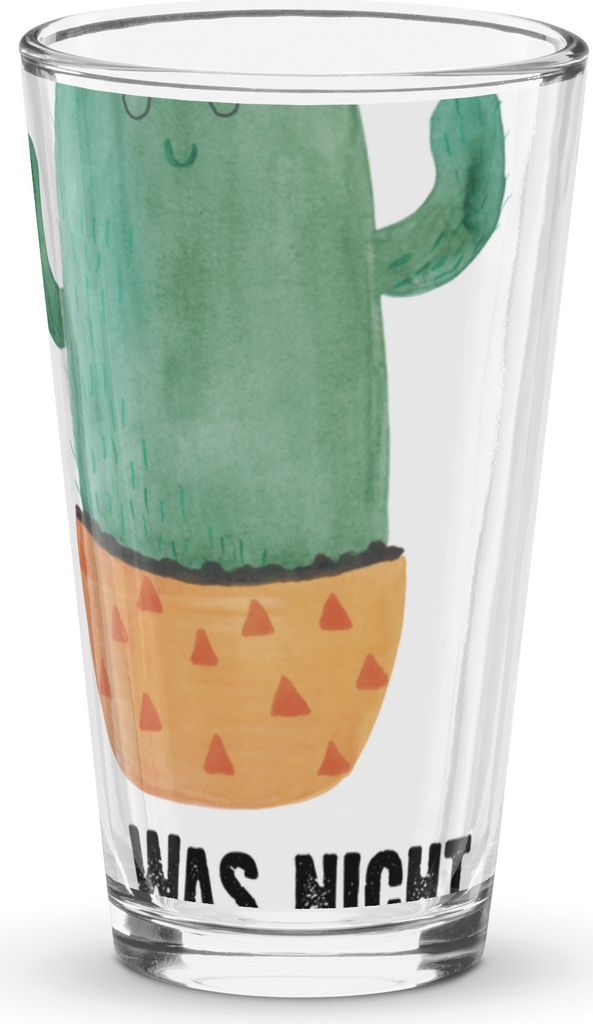 Mr. & Mrs. Panda Wasserglas Kaktus Sonne - Transparent - Geschenk, Rührglas, Glück, Tumbler, Trennung, Kakteen, Geschenkidee, Pint Glas, Bierglas...