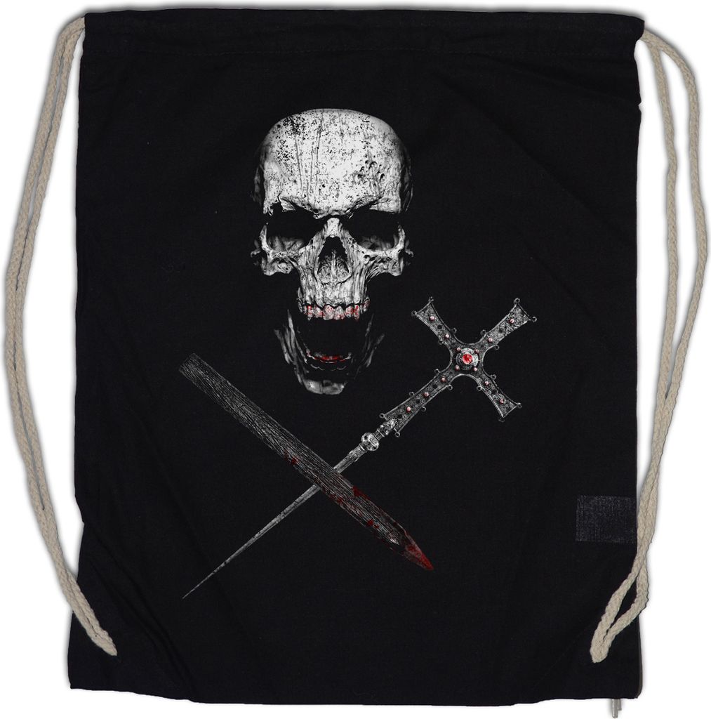 Urban Backwoods Vampire Skull, Turnbeutel, Farbe: Schwarz