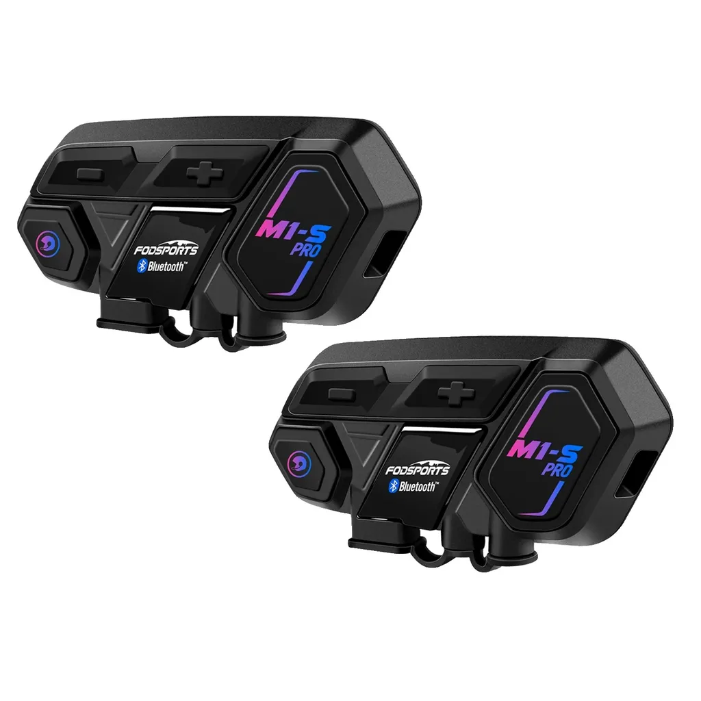Intercom Moto Bluetooth 5.0 - Portée 2000m pour 8 Motards - Batterie 900mAh