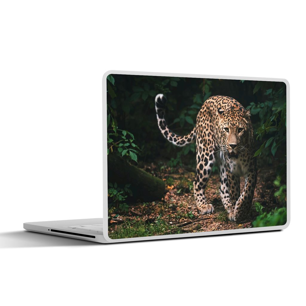 MuchoWow Laptop Aufkleber Sticker Cover Wildtiere - Leopard - Dschungel - Natur 36.5x27.5 cm - Laptop-Sticker