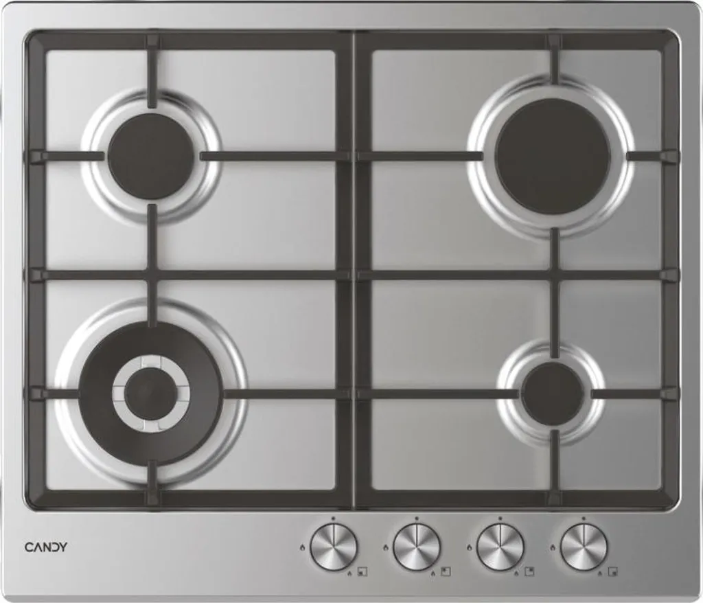 Plaque de cuisson gaz 60 cm Candy ESSENZA Inox avec 4 zones de cuisson