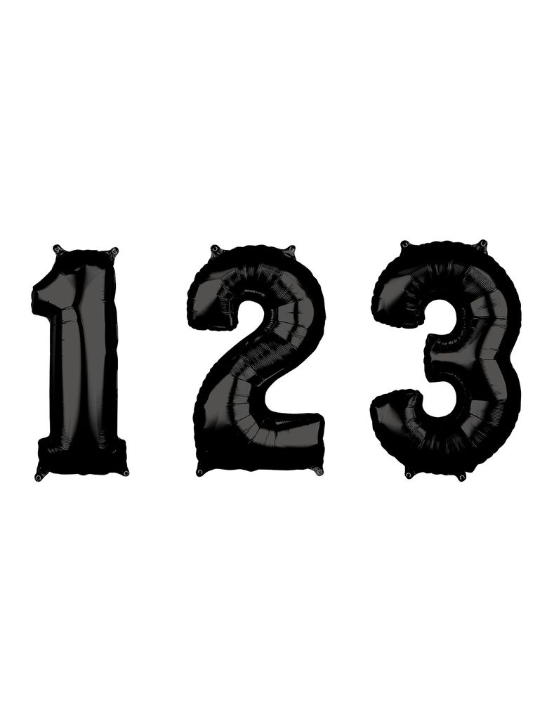 Amscan 3884101 Foil Balloon Number 0", Black