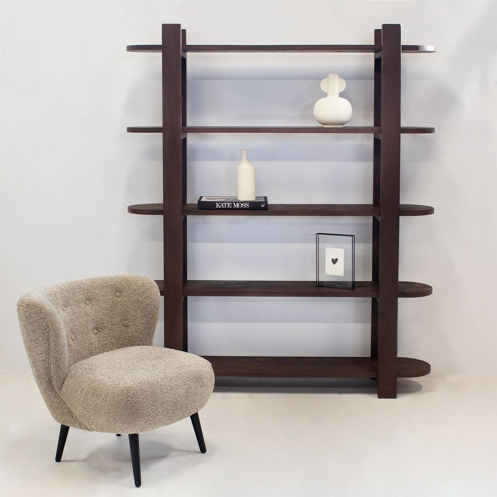 Wandschrank Braun - Mangoholz - 160x38x190cm - Wandschrank Luuk - Giga Meubel