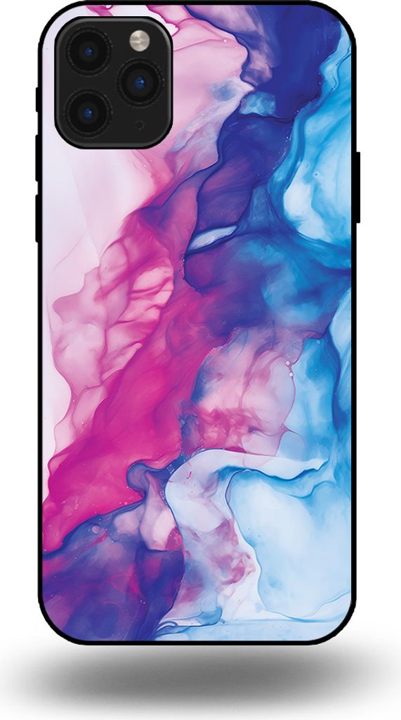 Smartphonica Telefon Fall geeignet für iPhone 11 Pro Max mit rosa blauen Marmor Print - TPU Backcover Fall Rose Blue Marble Design