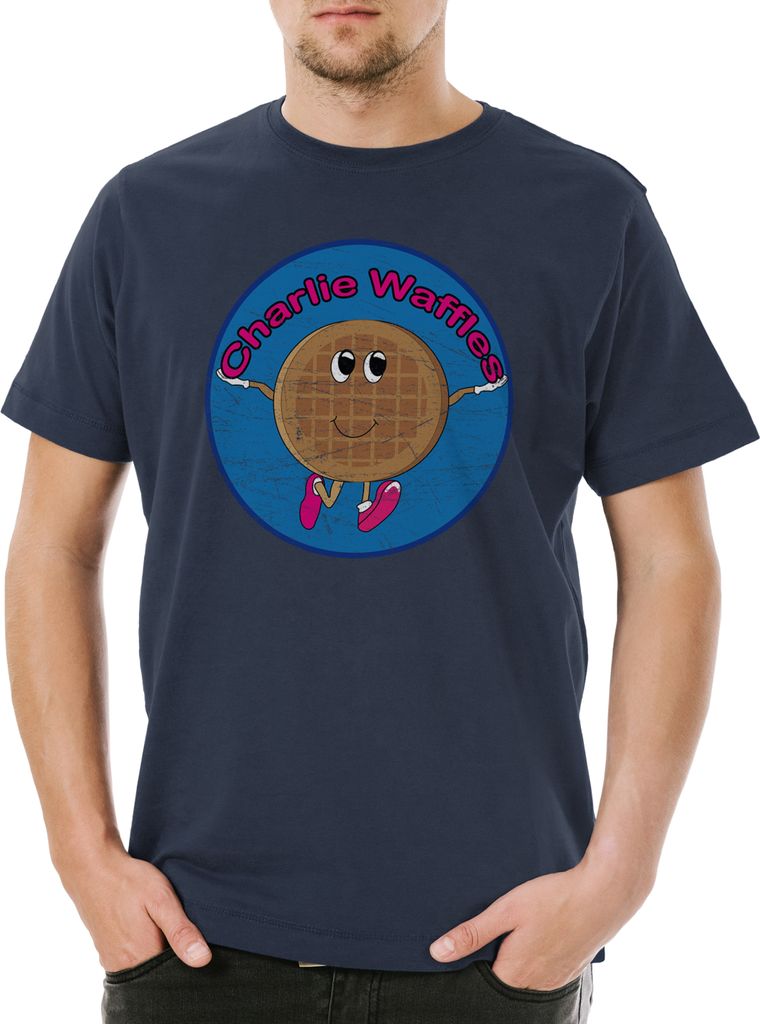 Urban Backwoods Charlie Waffels, Herren T-Shirt, Farbe: Navy, Größe: XS