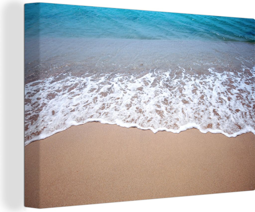 OneMillionCanvasses - Leinwandbilder - 140x90 cm, Wasser - Golf - Strand, Wandbilder Kunstdruck Wanddekoration - Foto auf Leinwand - Gemälde auf...