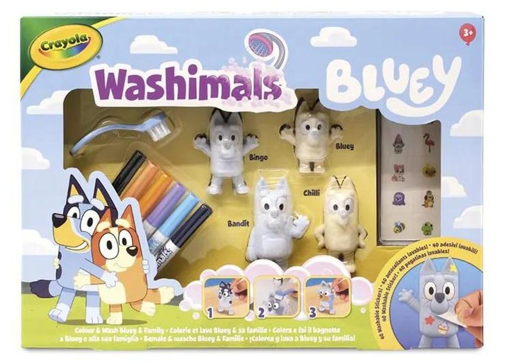Crayola Washimals 4er-set Bluey Haustiere Gelb Gelb One Size