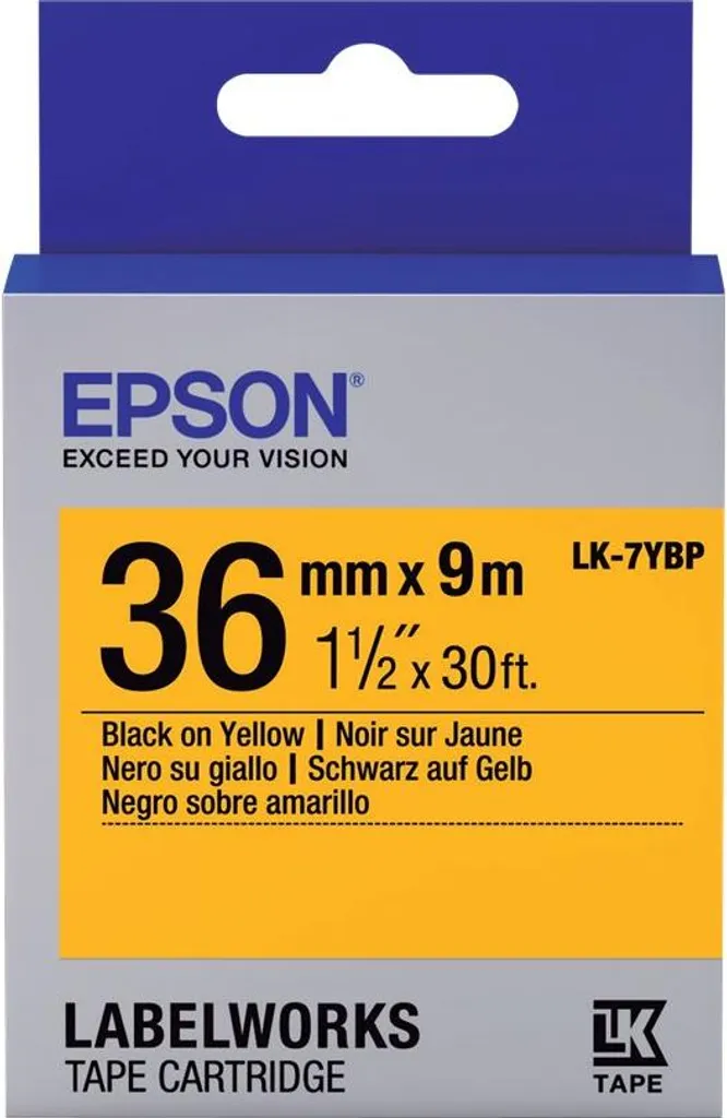 EPSON Band pastell schw./gelb 36mm (C53S657005)