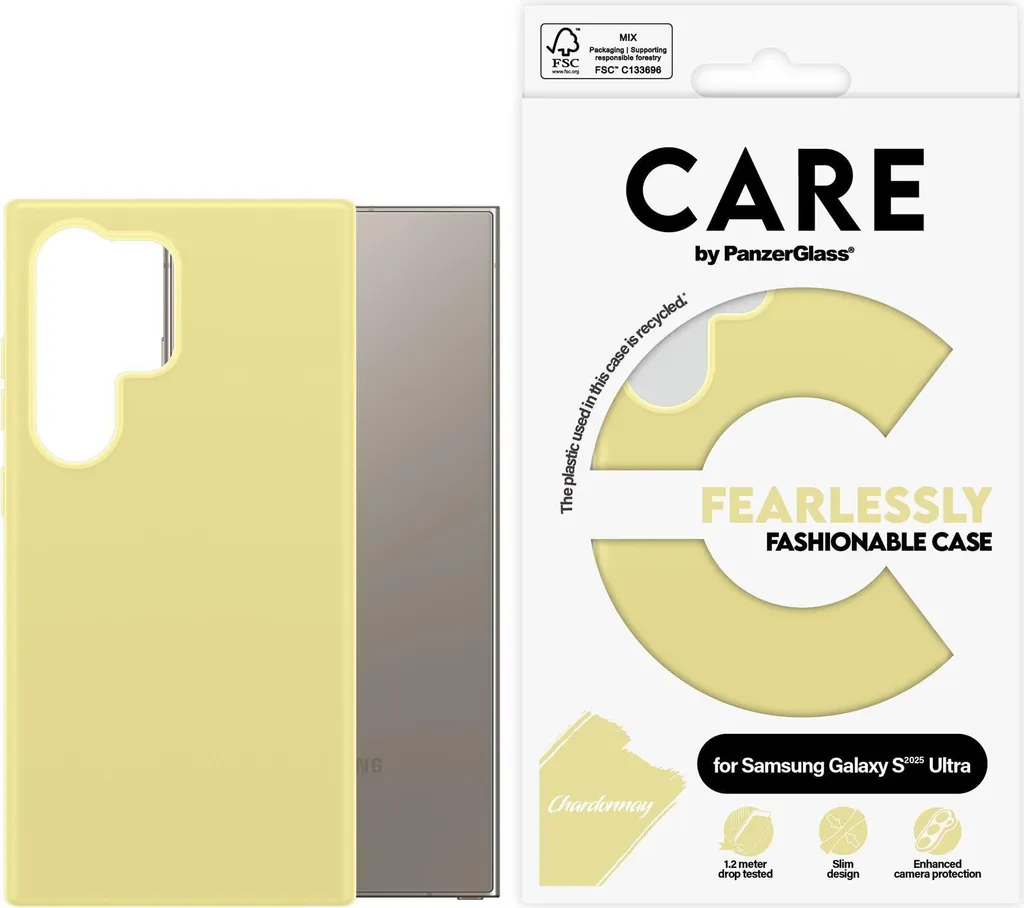 Cover Samsung S25 Ultra PanzerGlass CARE Chardonnay | Trend 2025