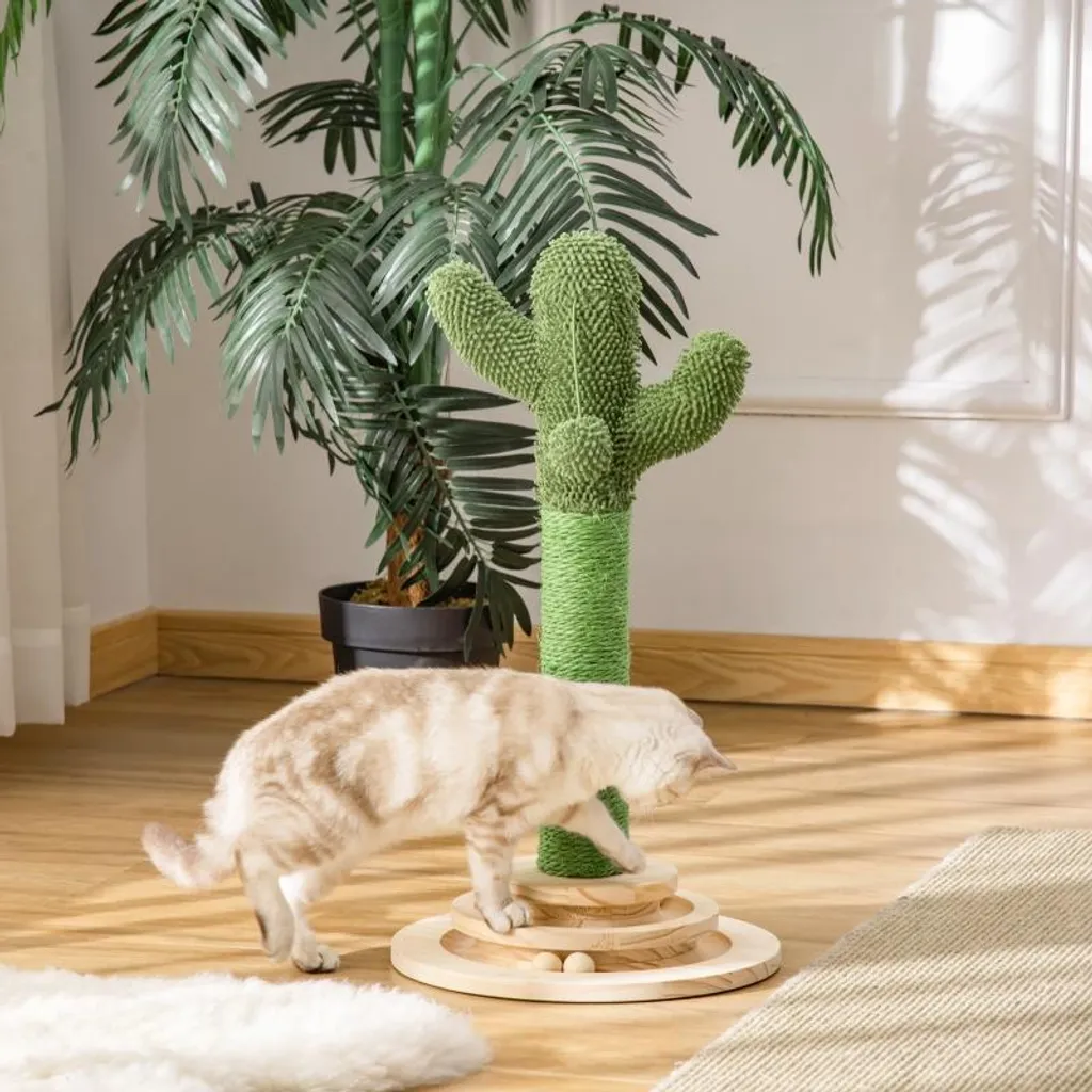 Arbre à Chat Cactus en Bois : la Solution pour Protéger vos Canapés - 2
