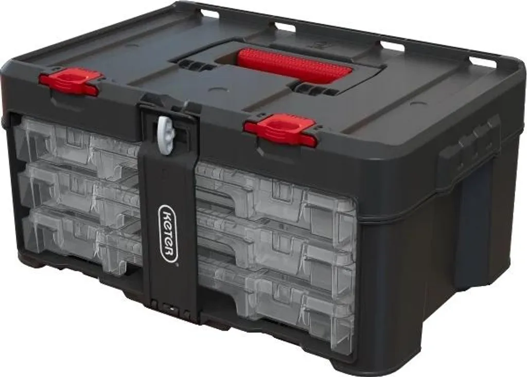 Mallette de rangement outils 37L à séparateurs réglables amovibles