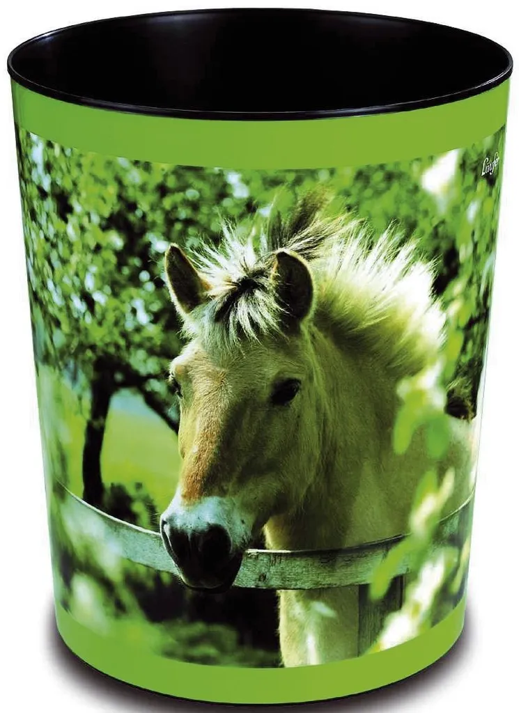 Corbeille à papier 13L Cheval pour chambre et bureau - Läufer Réf 26657