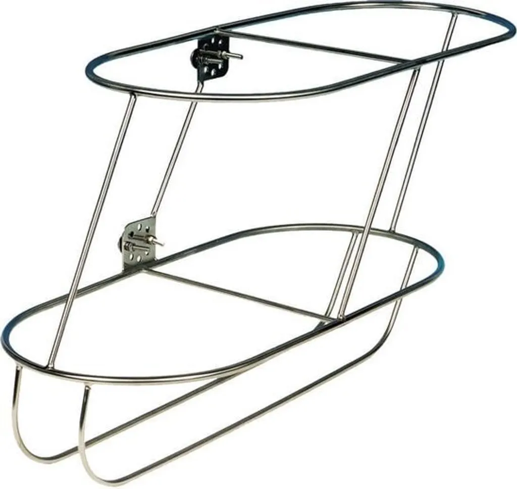 Support Pare-battage Double Incliné Allpa en Inox pour Bateau Bâbord