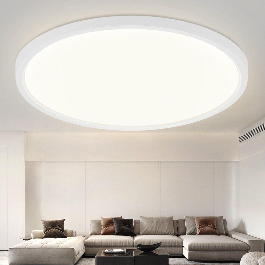ZMH Plafondlamp LED, plat, neutraal wit, ronde Productafbeelding 